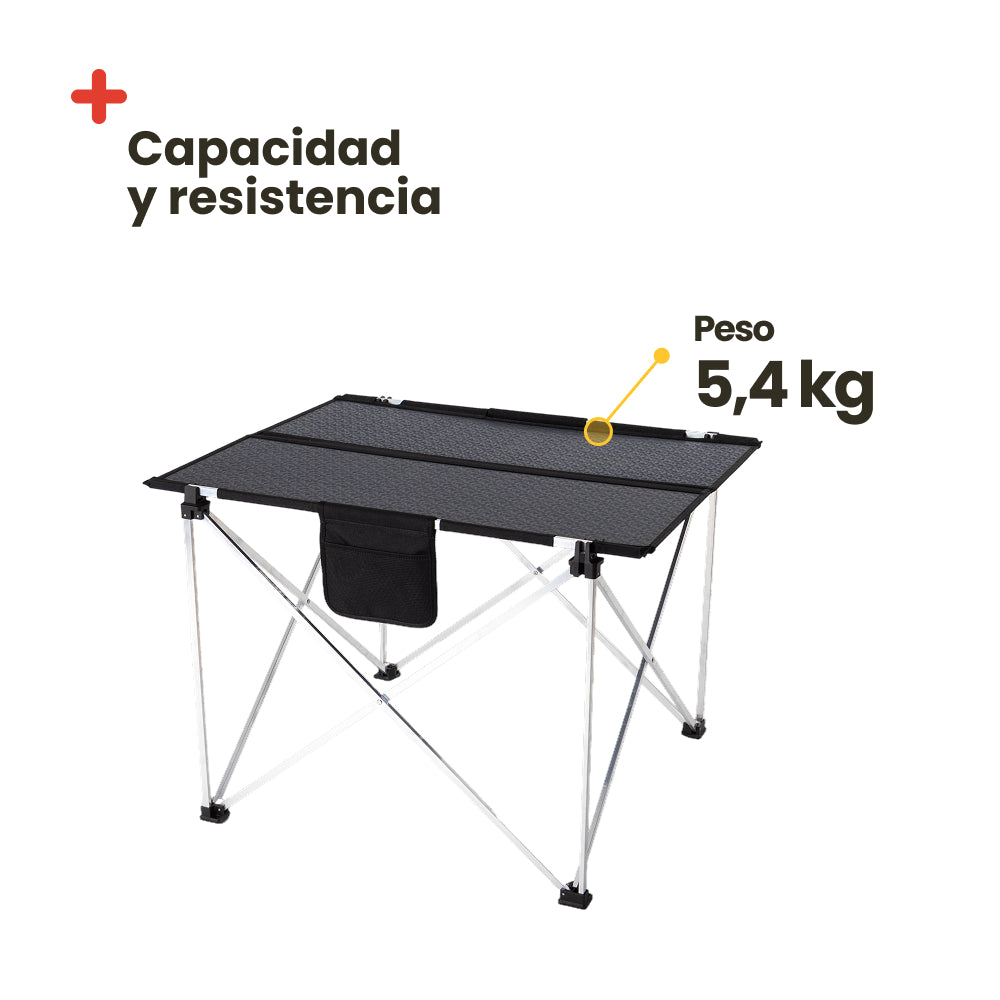 Table pliante portable avec panneau solaire. 60 W
