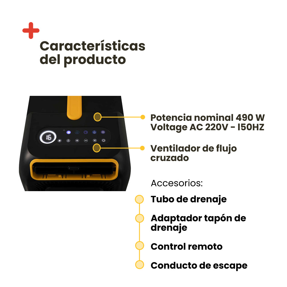 Aire Acondicionado Portátil 1400W