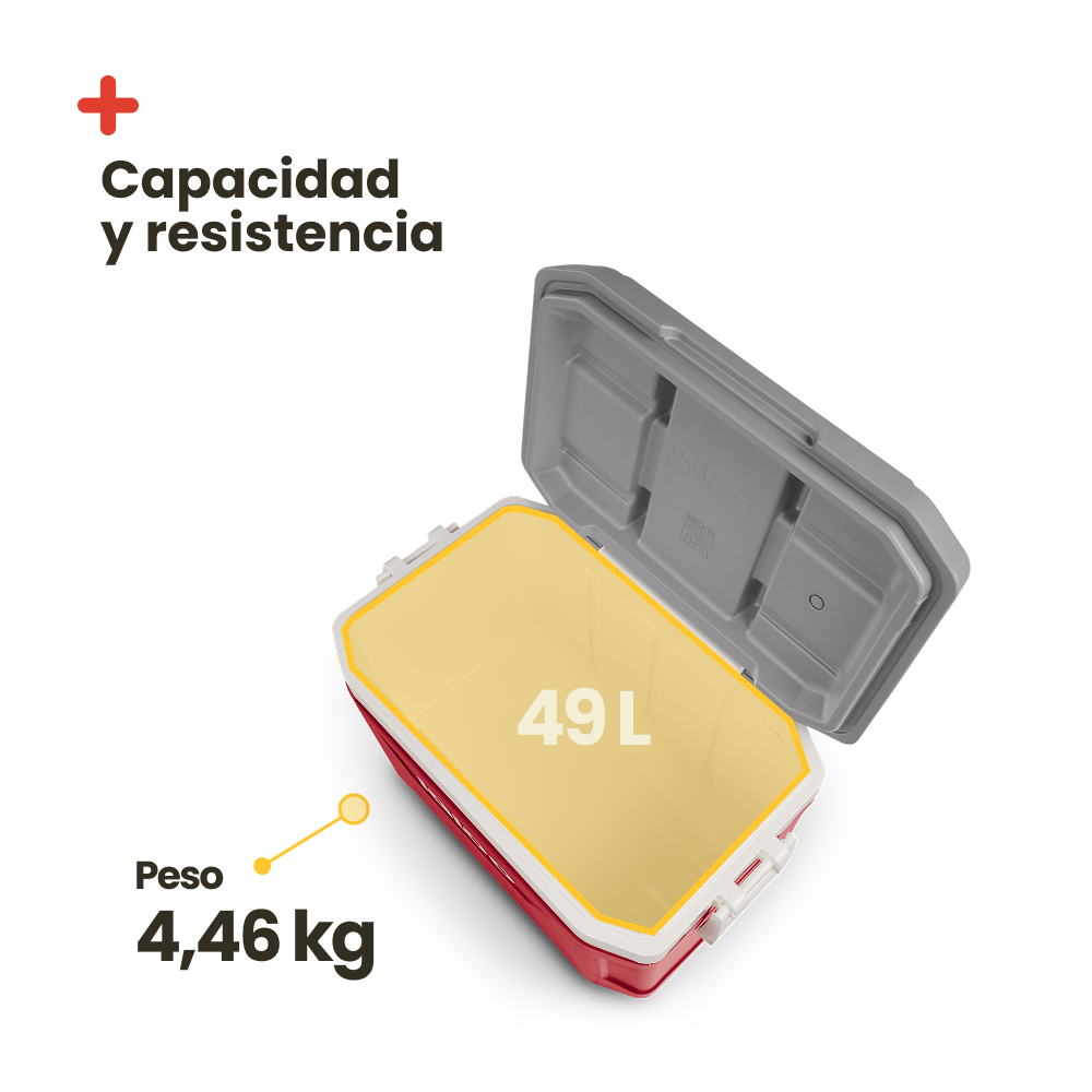 Nevera portátil latitude 52. Roja