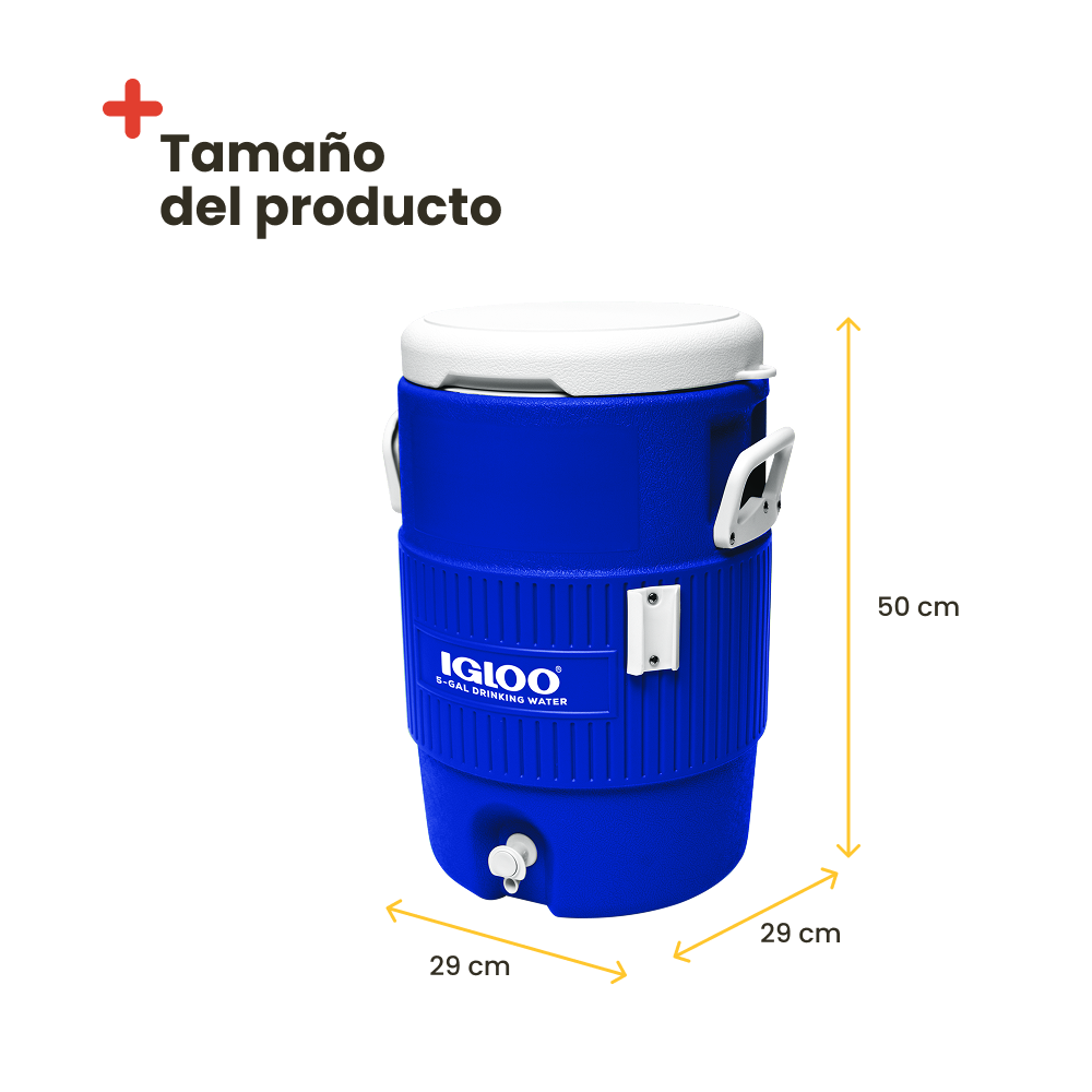 Bouteille isotherme industrielle Igloo avec couvercle de siège 19 litres bleu