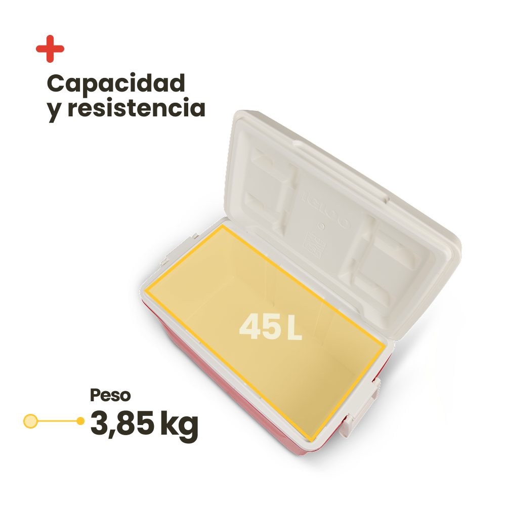 Nevera Portátil IGLOO LAGUNA 48, Roja