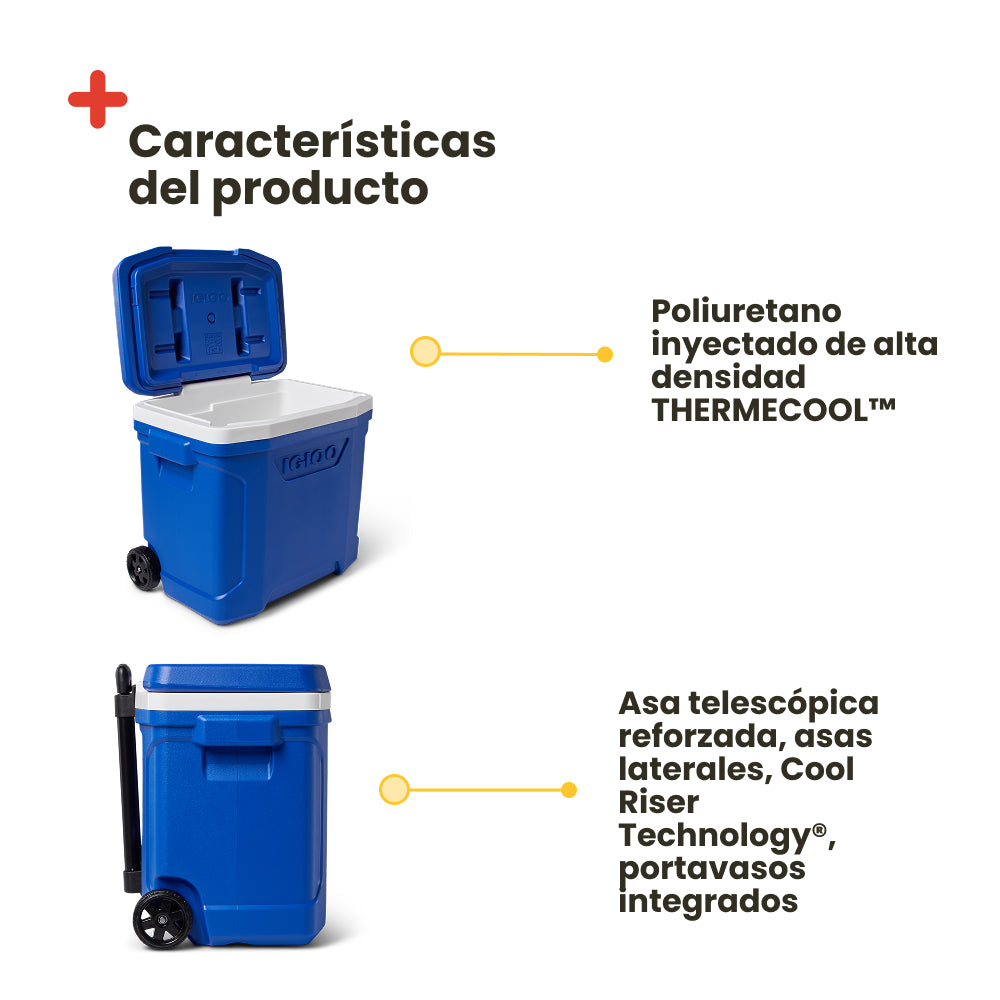 Nevera portátil Igloo Profile Roller 60. Azul
