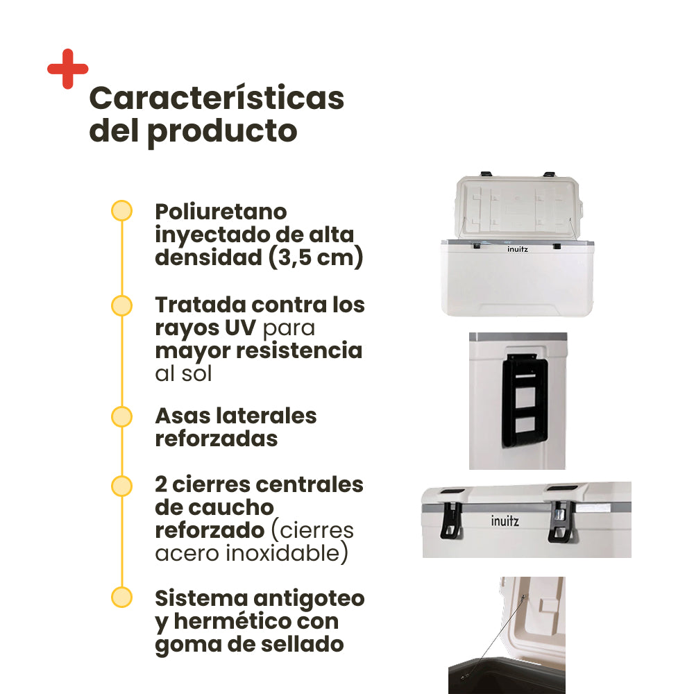 Nevera portátil Inuitz Marine White de 120L