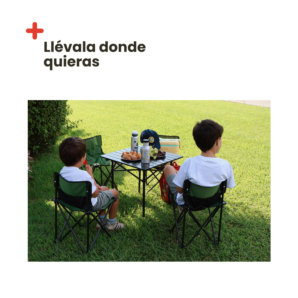 Set de mesa y sillas plegables