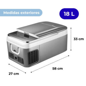 nevera/congelador electrica 18L dimensiones