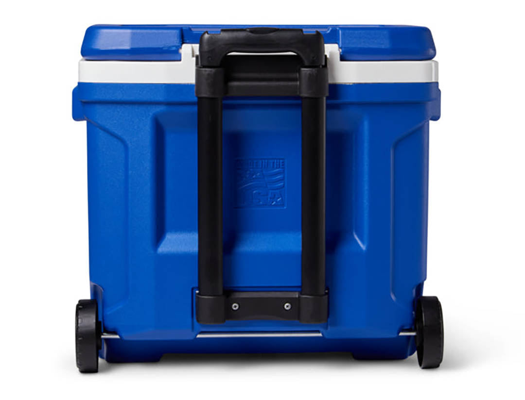 Glacière rigide bleue Profile Roller 28 avec roulettes