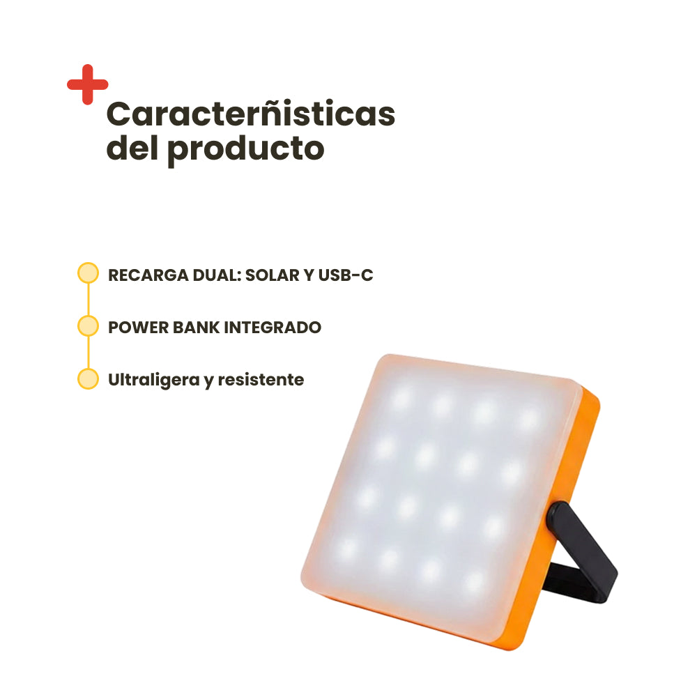 Lampe LED avec panneau solaire