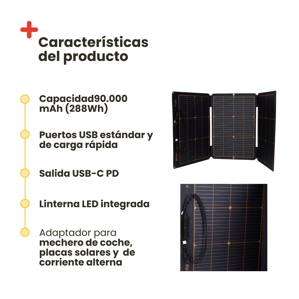 Placa solar flexible 120W