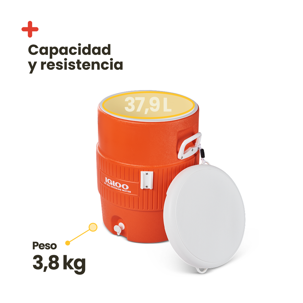 IGLOO SEAT TOP Thermos de 37,9 litres avec distributeur de gobelets