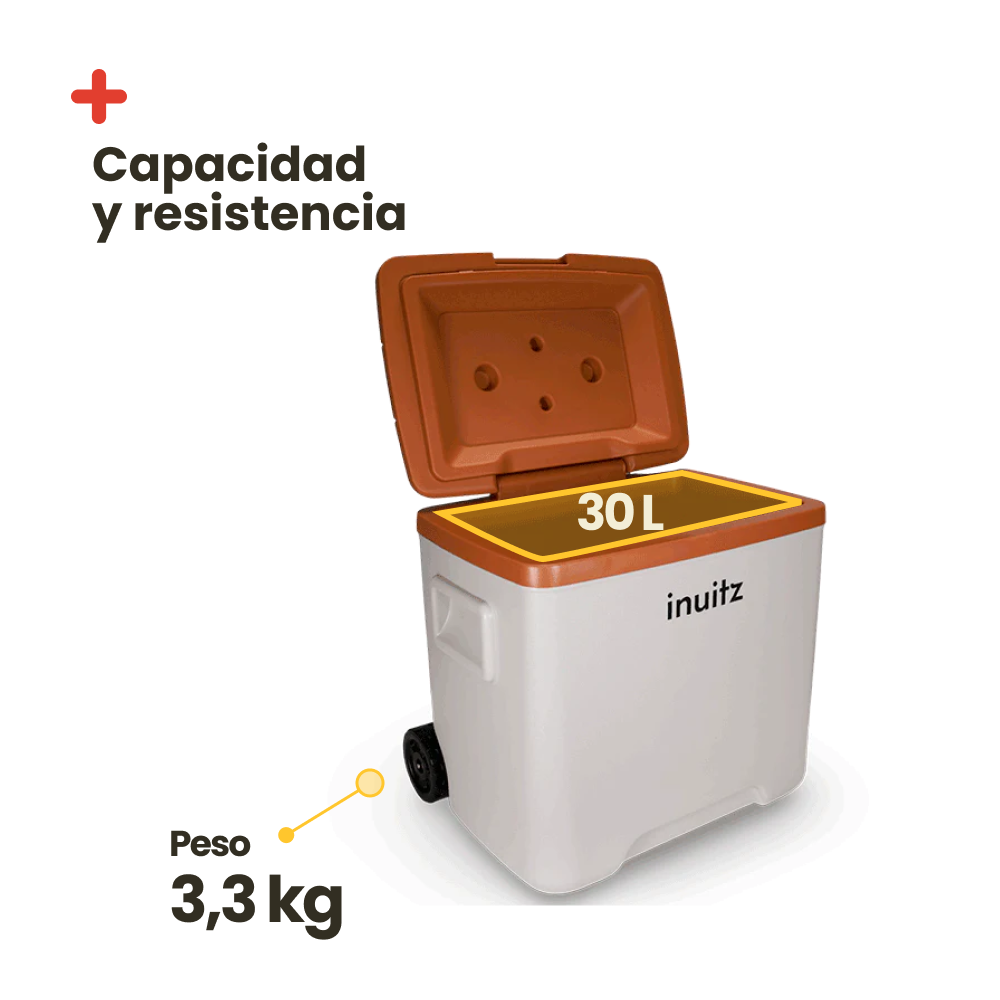 Nevera Portátil con Ruedas INUITZ Island Roller 30 Litros