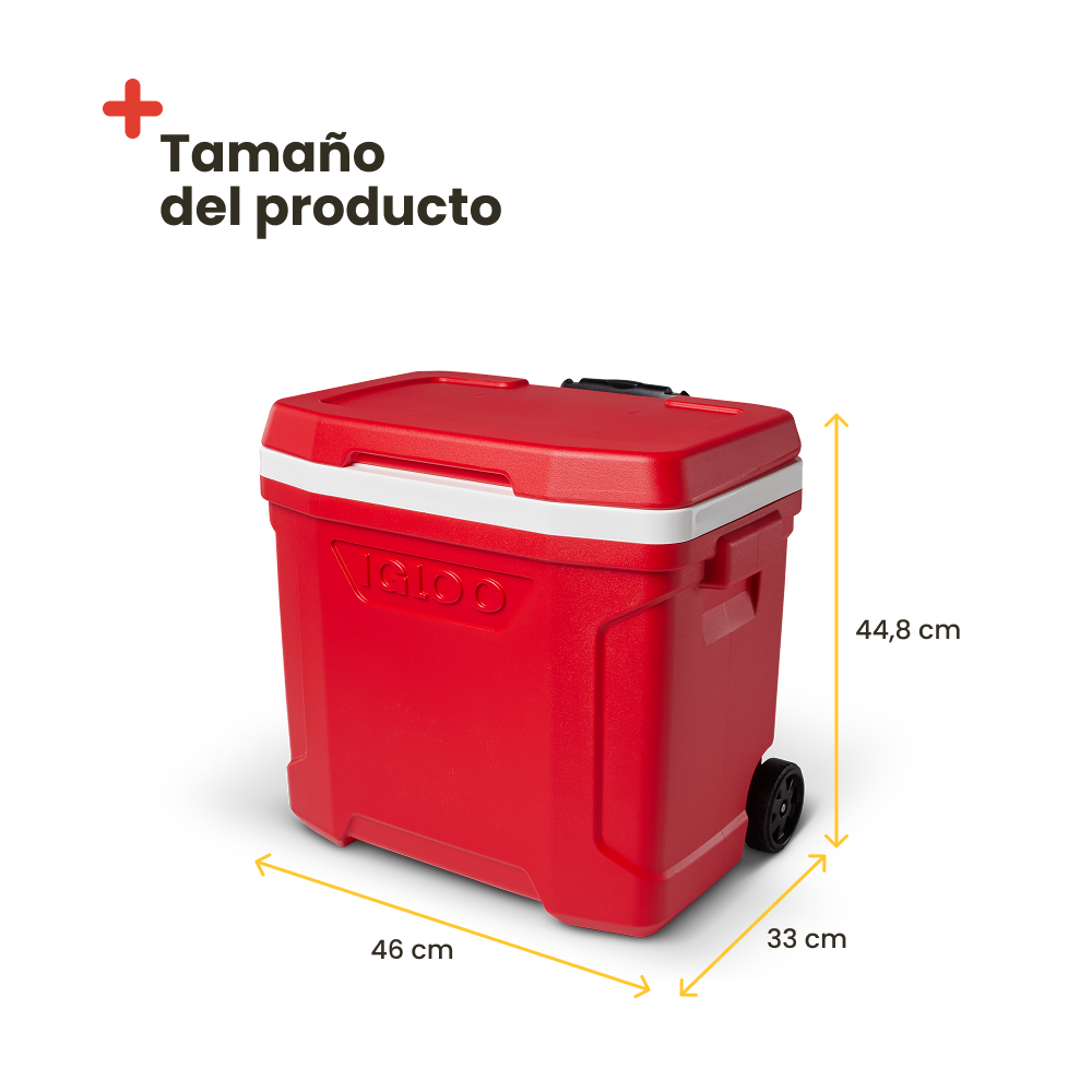 Glacière portable Igloo Profile Roller 28 rouge avec roulettes