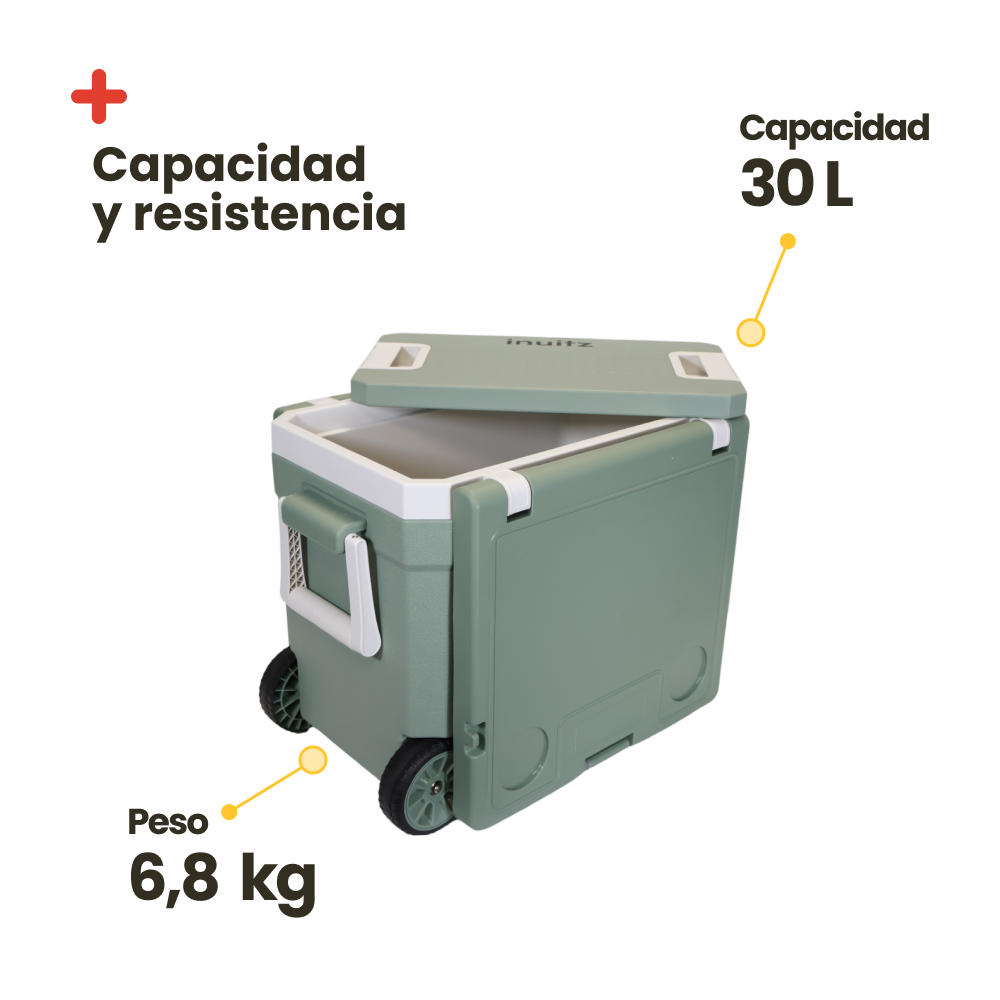 Nevera Portátil con Ruedas INUITZ Picnic 30 Litros