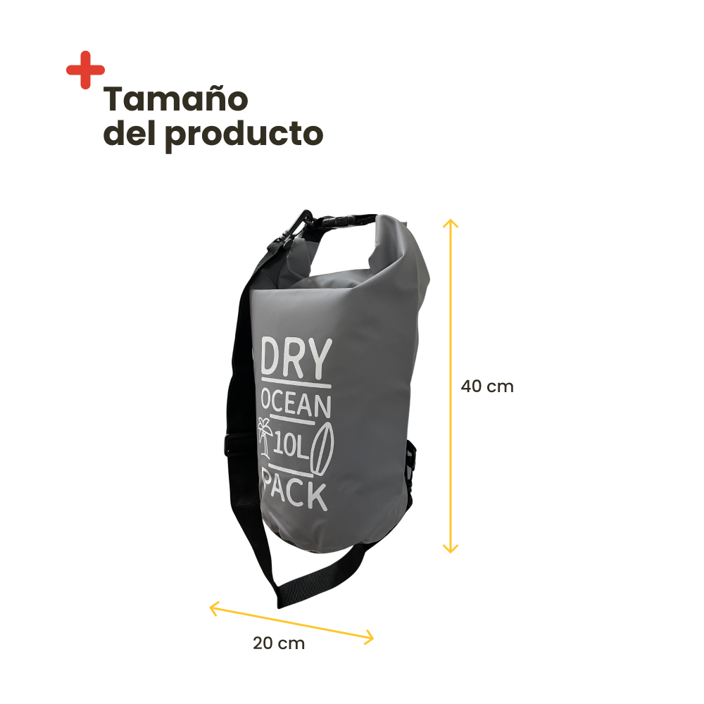 Bolsa estanca 10L. Gris