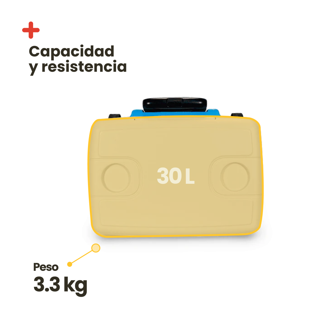 Nevera Portátil con Ruedas INUITZ Island Roller 30 Litros Azul