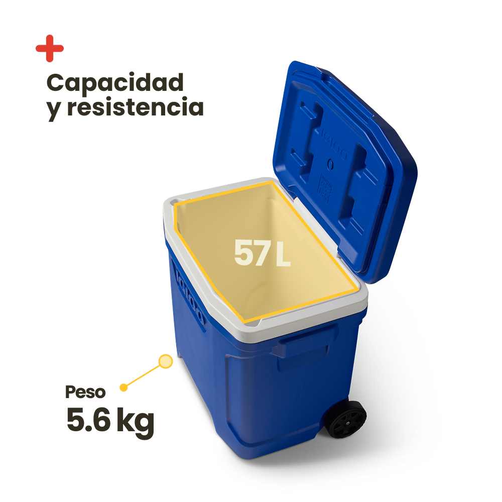 Nevera portátil Igloo Profile Roller 60. Azul