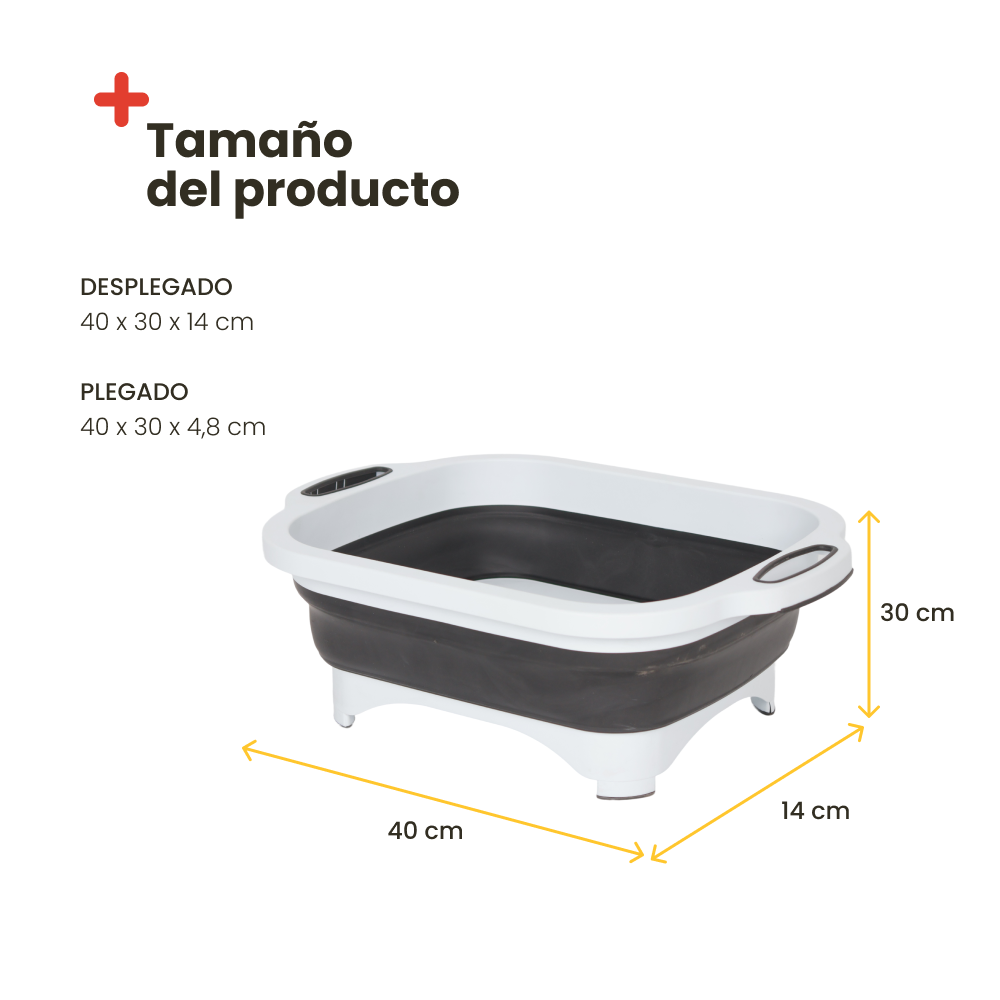 Fregadero plegable y tabla de cortar 2 en 1