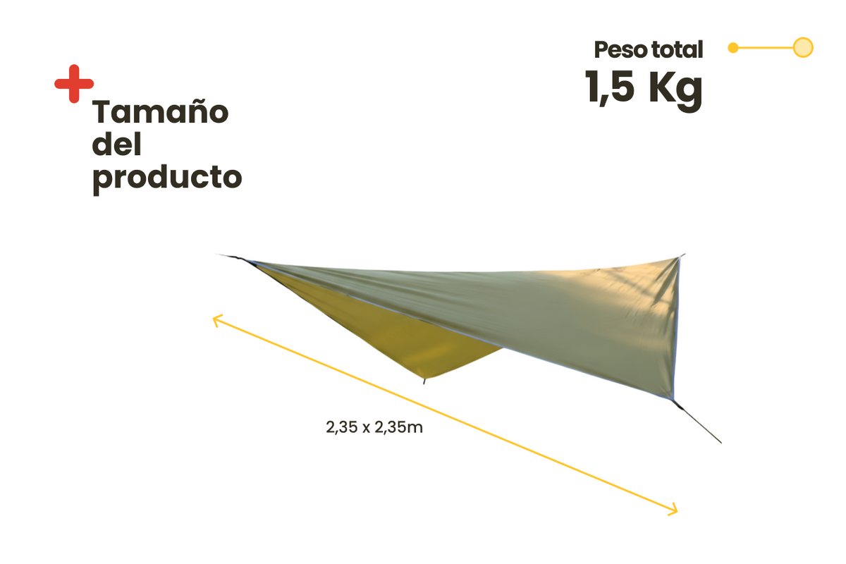 Toldo de camping peso