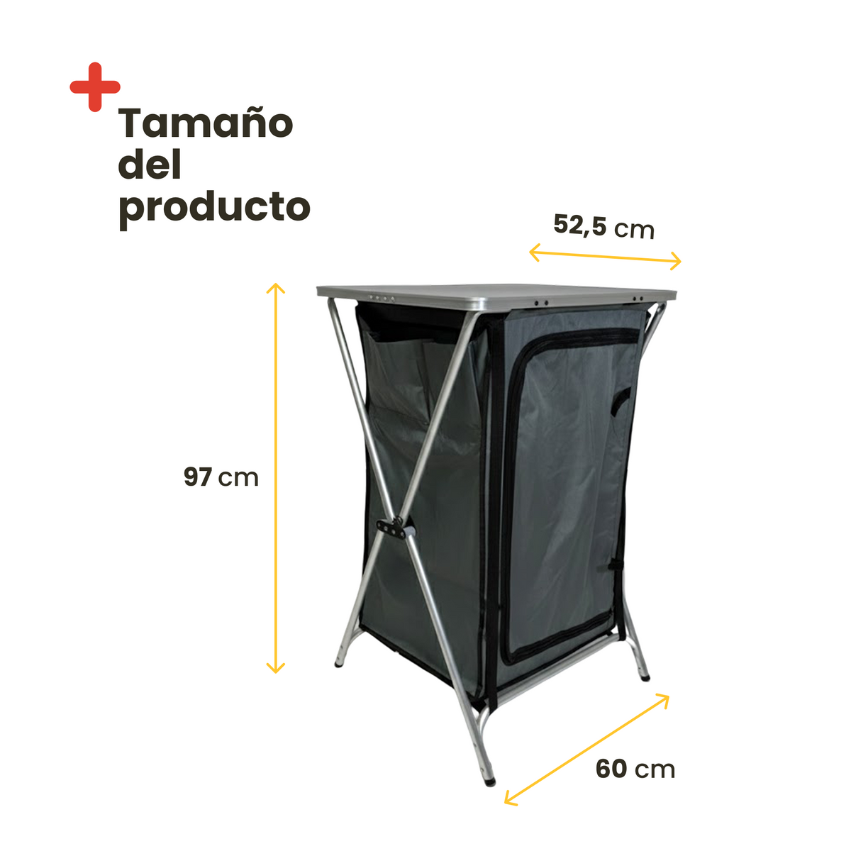 Armoire de cuisine de camping pliable avec étagères