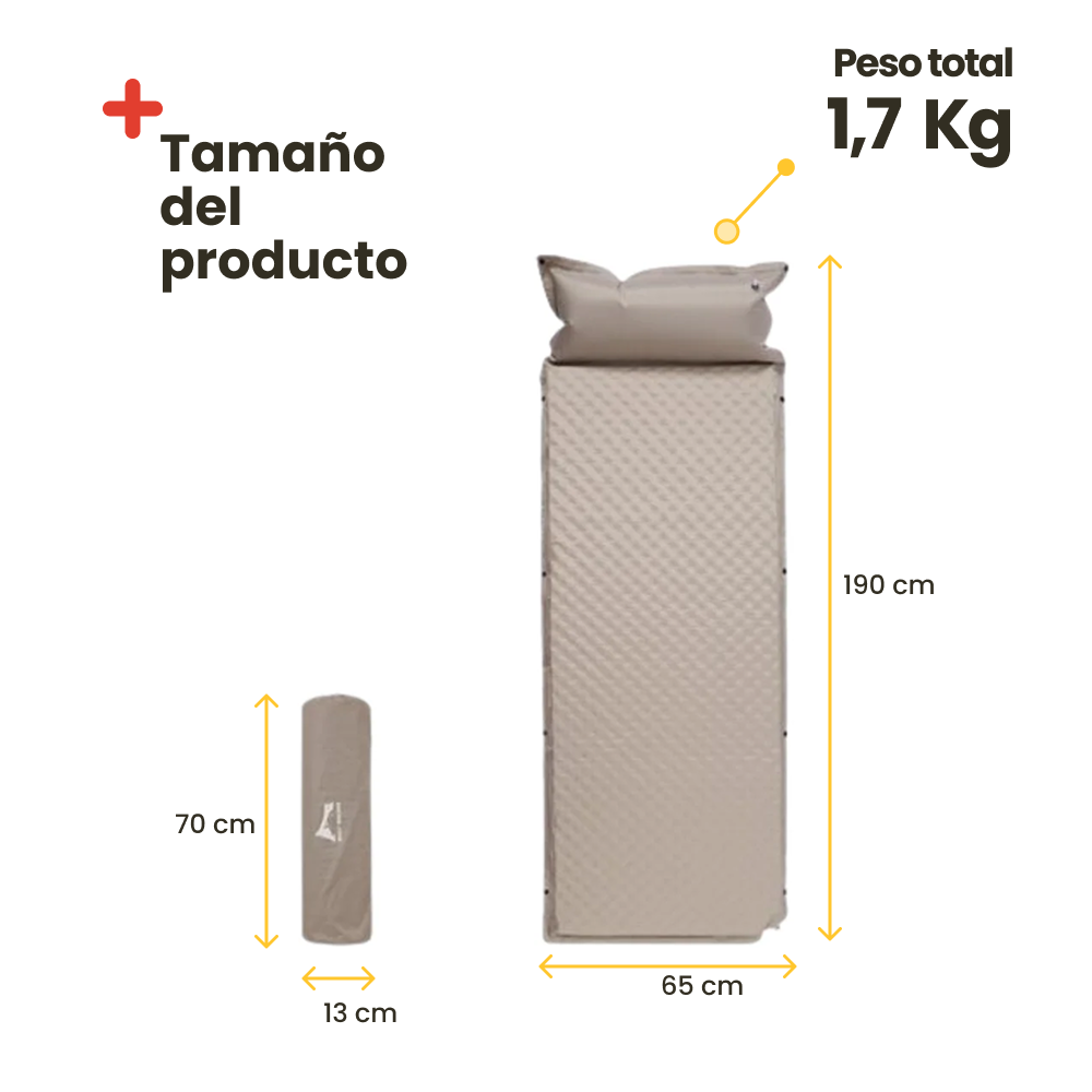 Tapis de couchage autogonflant de camping