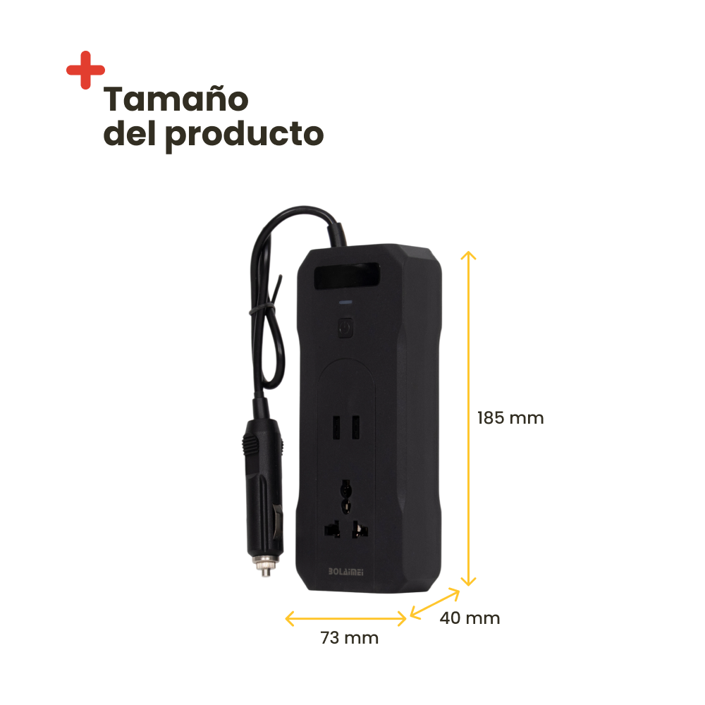 Inversor de Corriente 12V a 220V 200W para Coche Inuitz