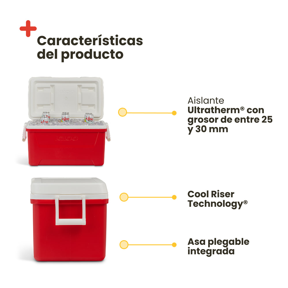 Nevera Portátil IGLOO LAGUNA 48, Roja