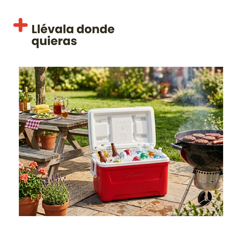 Nevera Portátil IGLOO LAGUNA 48, Roja