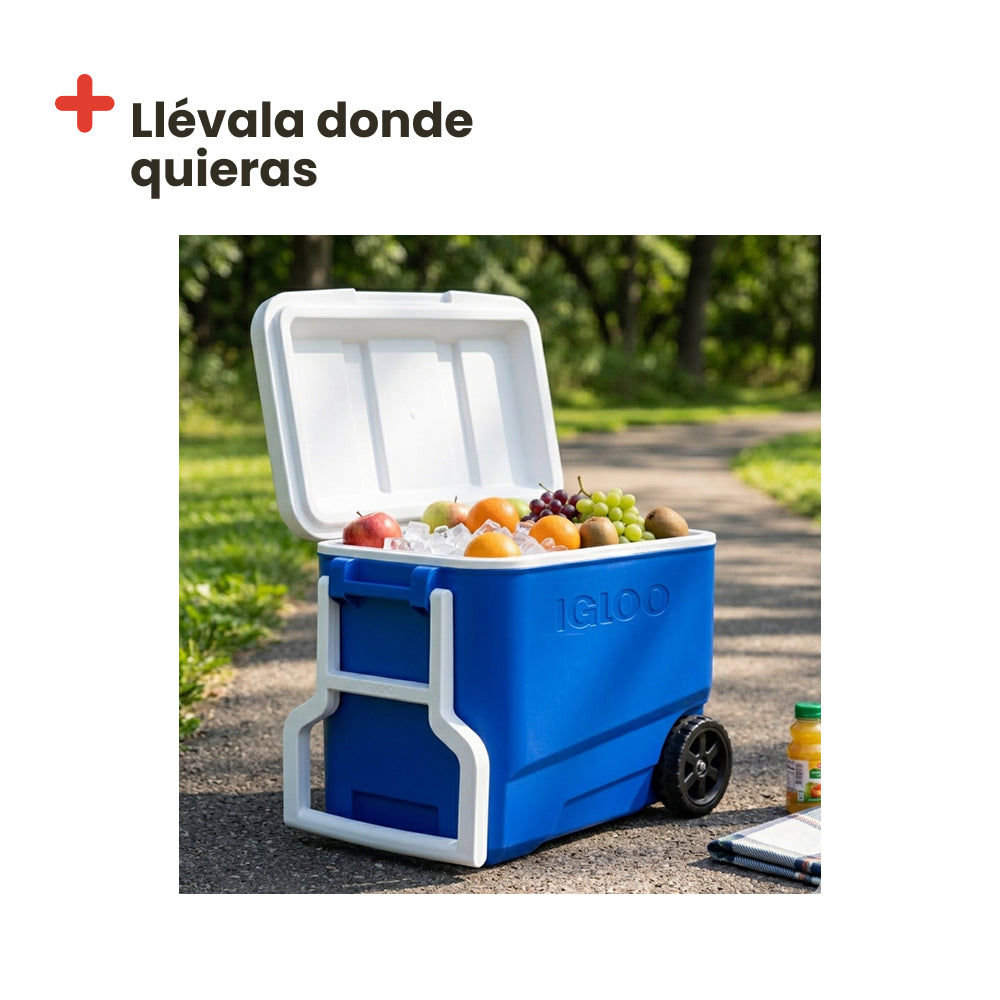 NEVERA PORTÁTIL IGLOO WHEELIE COOL 38 AZUL