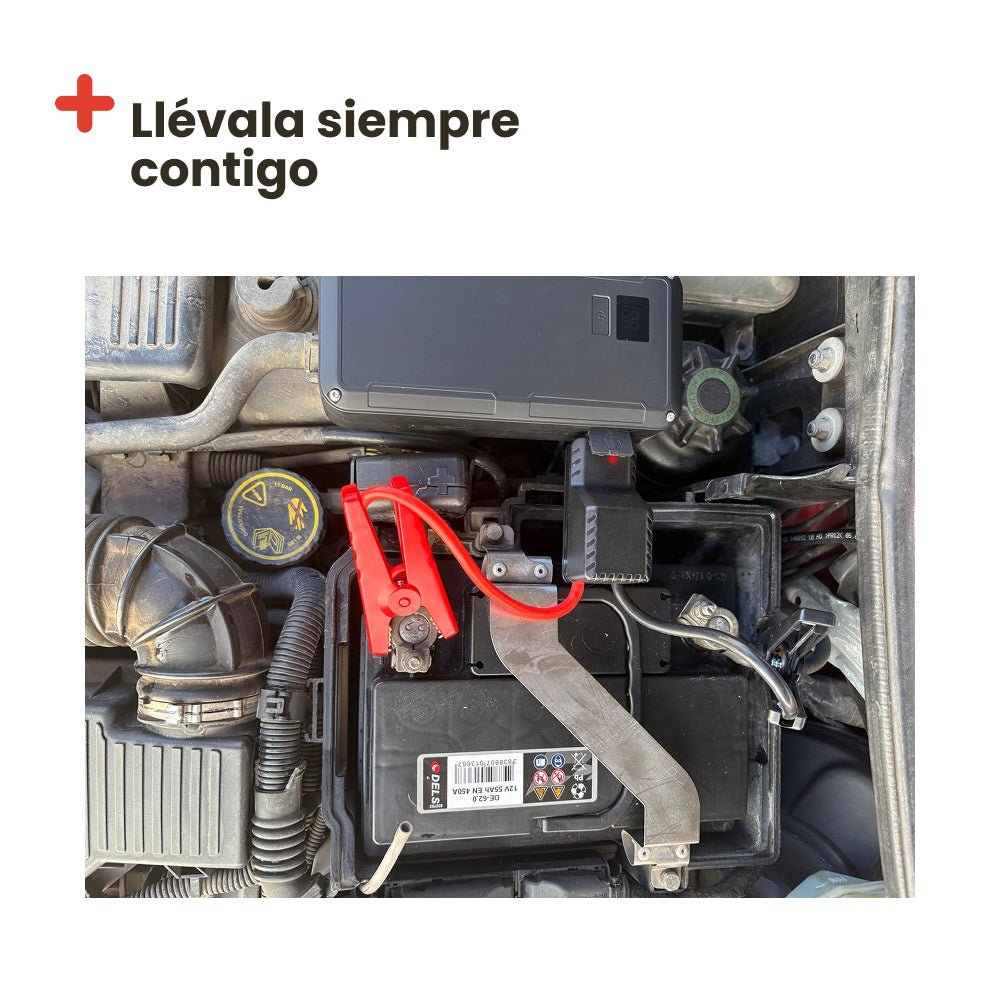 Jump Starter Arrancador de Baterías Portátil Inuitz - 1200A para Coche, Moto y Camión con Power Bank 100W, Carga Rápida Type-C y Linterna LED