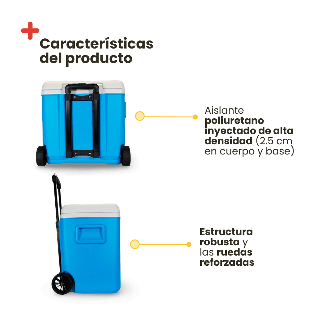 Nevera Portátil con Ruedas INUITZ Island Roller 30 Litros Azul