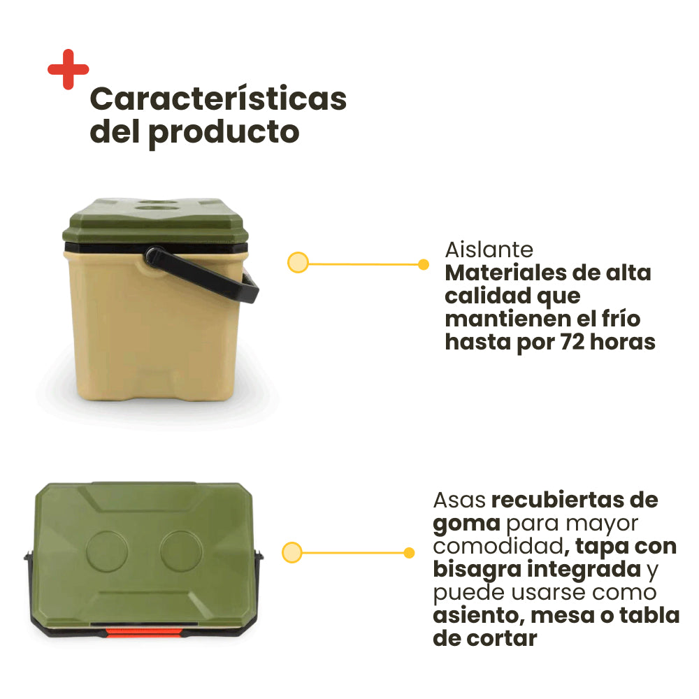 Nevera Inuitz Explorer 16 litros con posavasos
