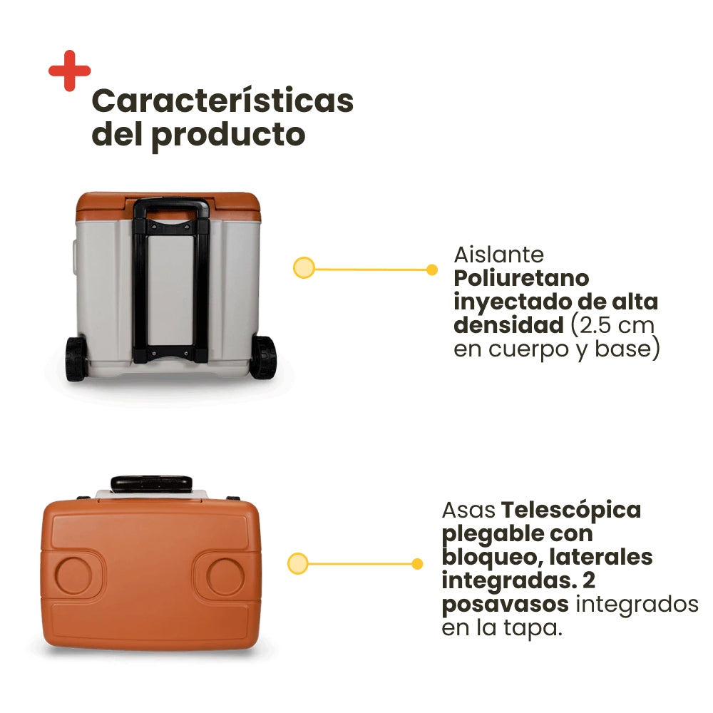 Nevera Portátil con Ruedas INUITZ Island Roller 30 Litros