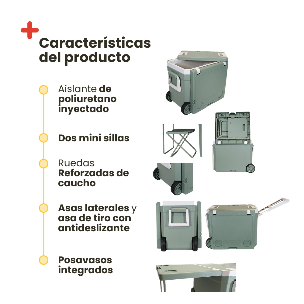 Nevera Portátil con Ruedas INUITZ Picnic 30 Litros