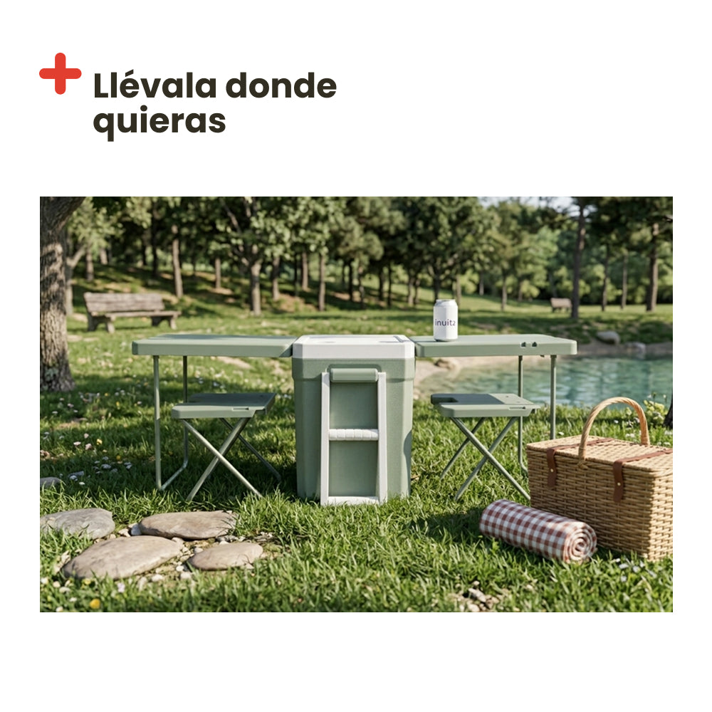 Nevera Portátil con Ruedas INUITZ Picnic 30 Litros