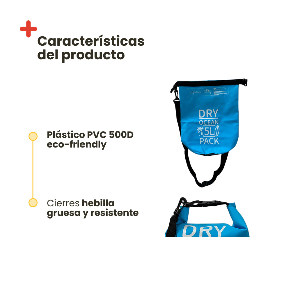 Bolsa estanca 5L. Azul