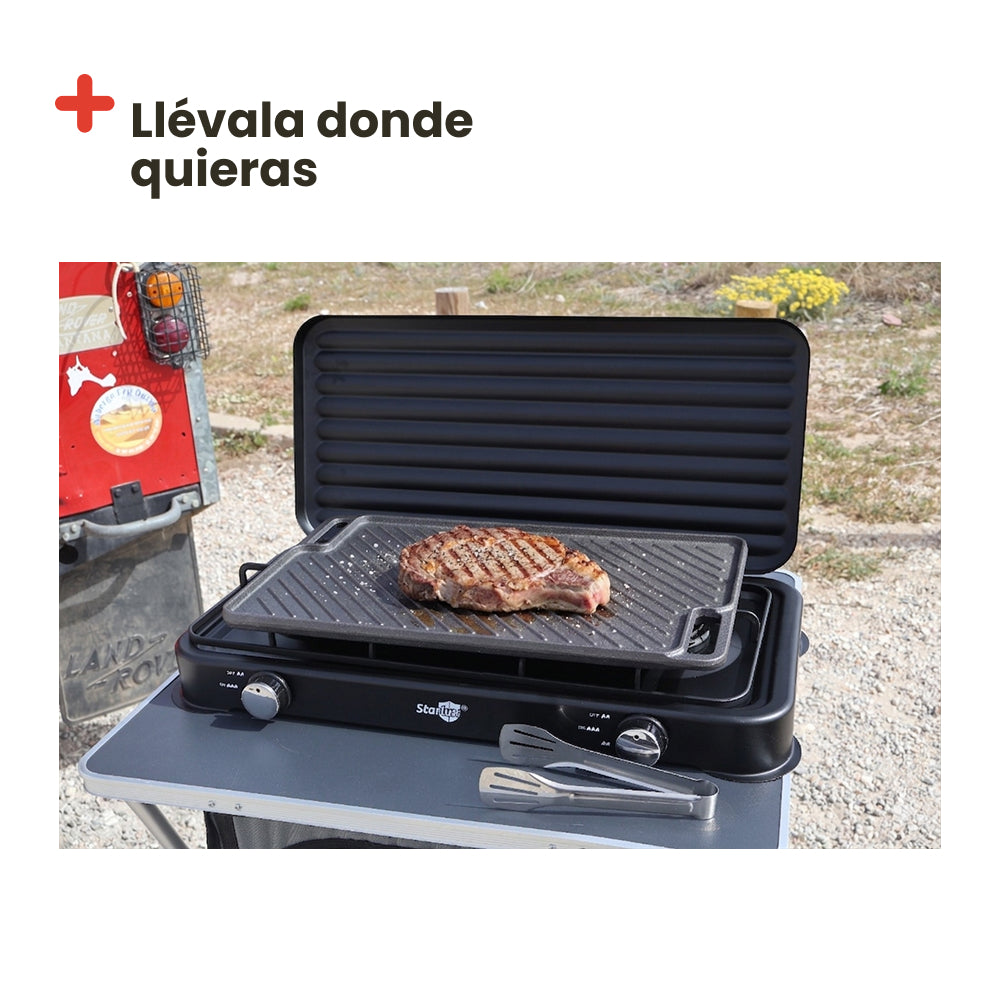 Hornillo doble de gas