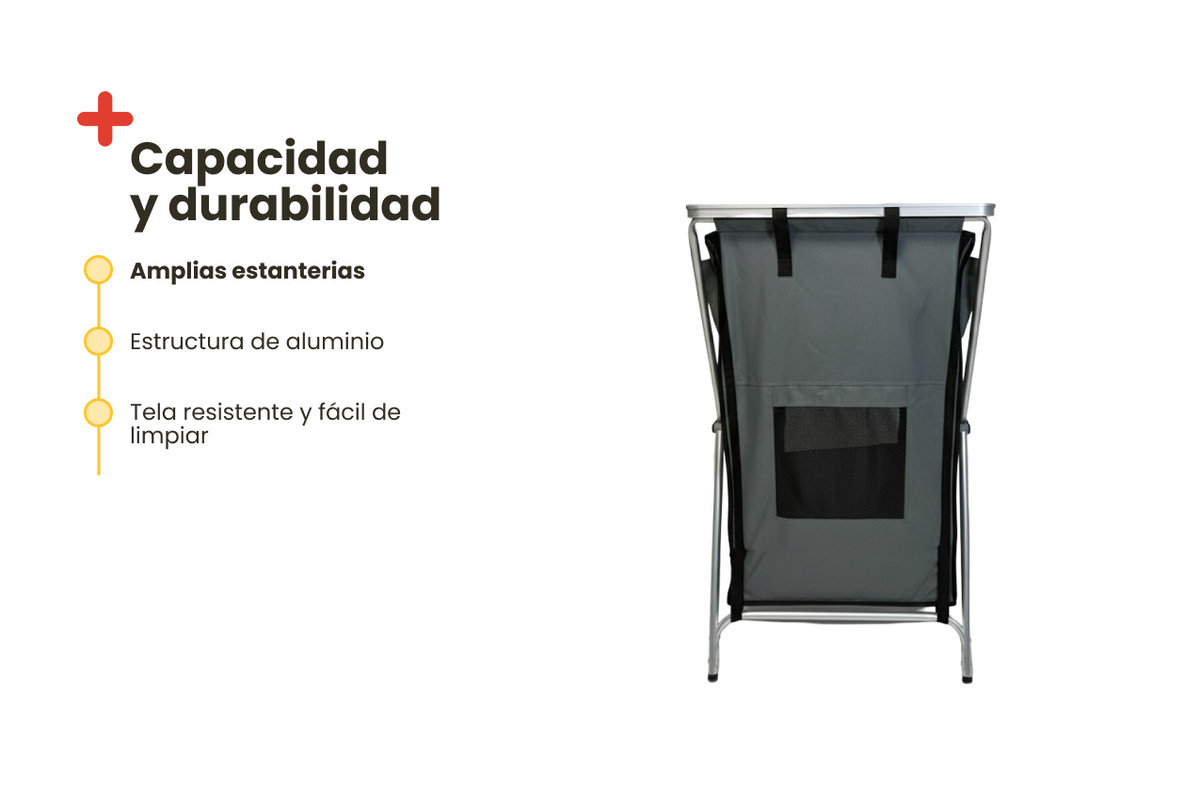 Armoire de cuisine de camping pliable avec étagères