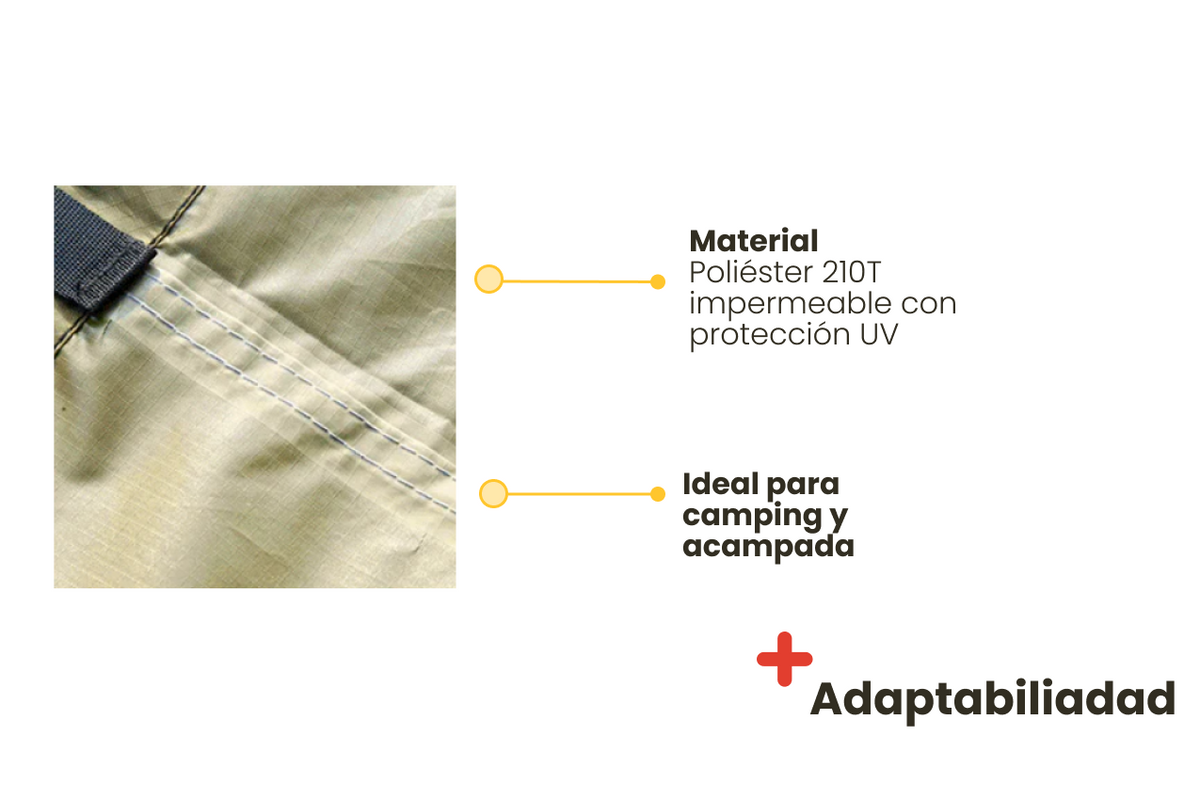 Toldo de camping material
