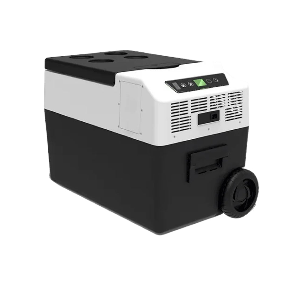 Nevera/Congelador eléctrica 30 litros con ruedas y compresor 12/220V, rango de temperatura +10/-22ºC