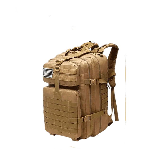 Military Style Tactical Backpack. 56L Beige