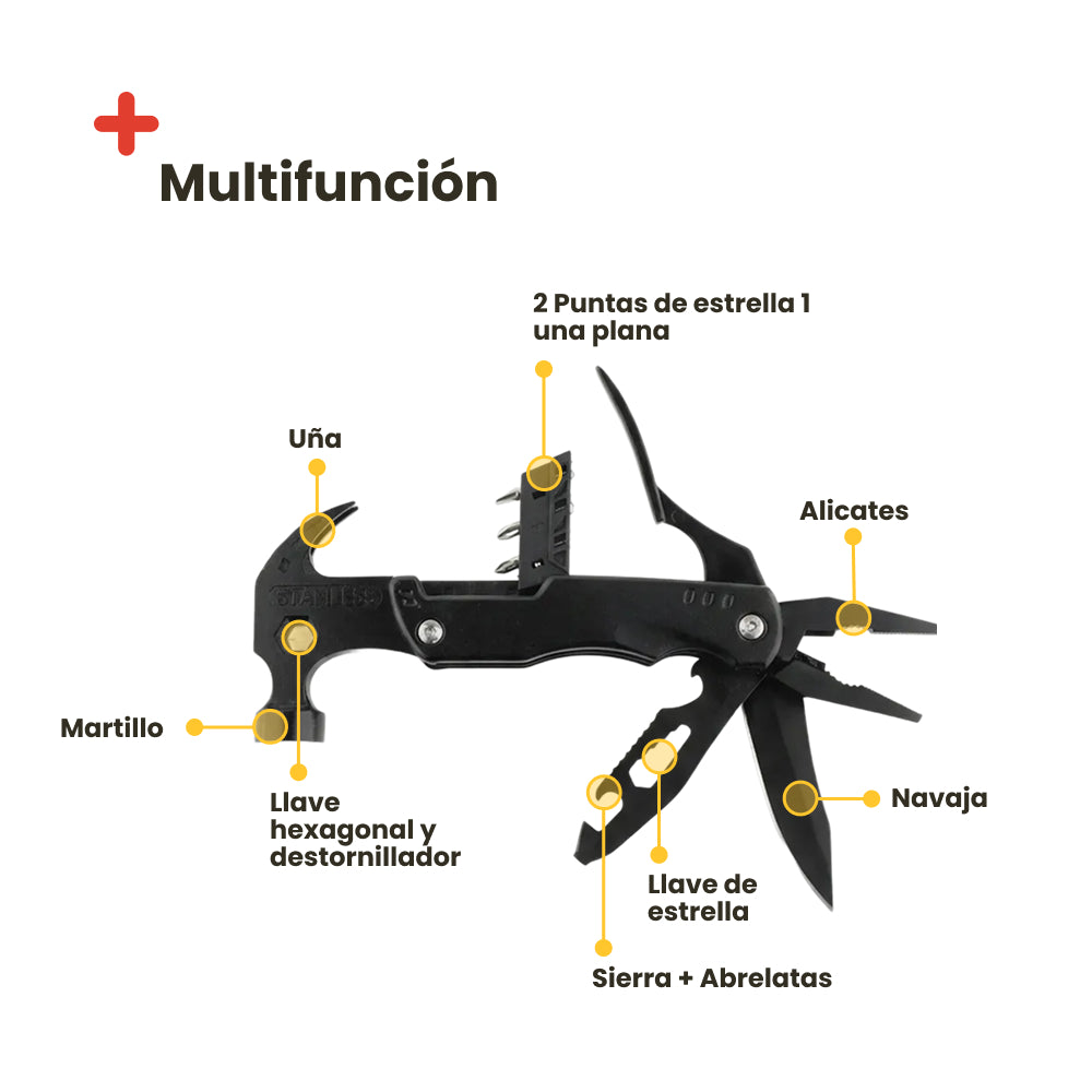 Outil multifonction portable de camping 12 en 1