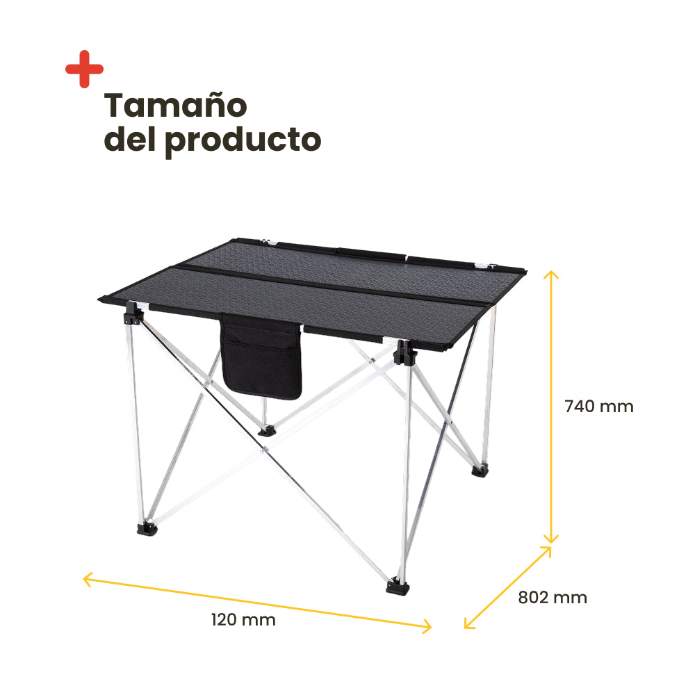 Table pliante portable avec panneau solaire. 60 W