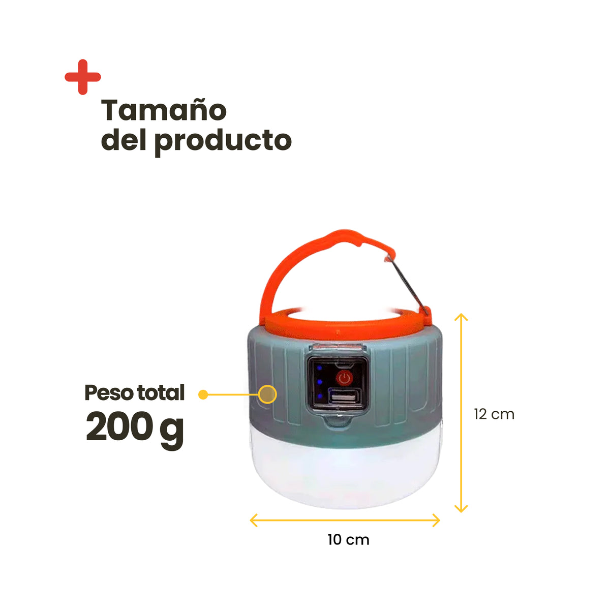 Farolillo LED con panel solar