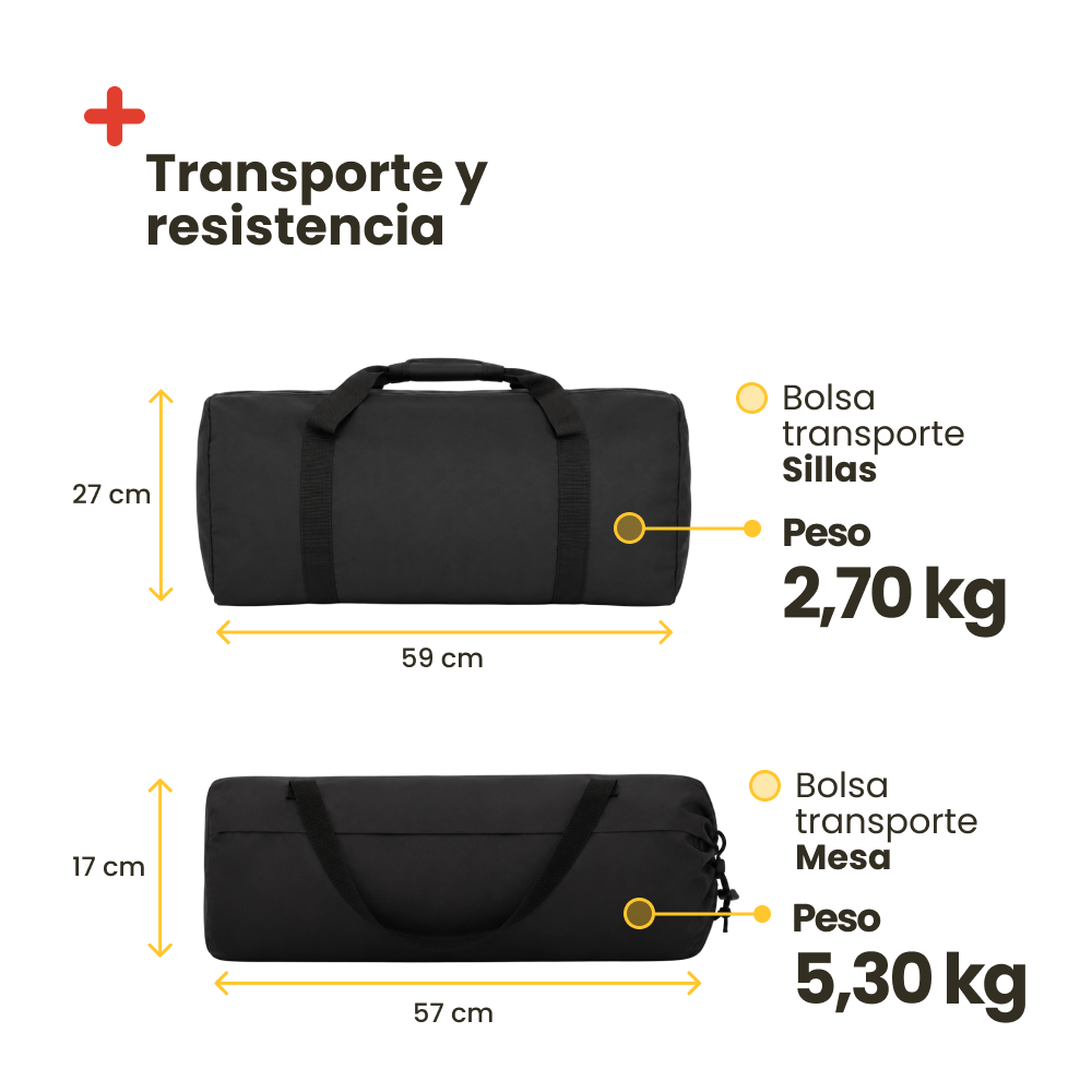 Set de mesa y sillas plegables