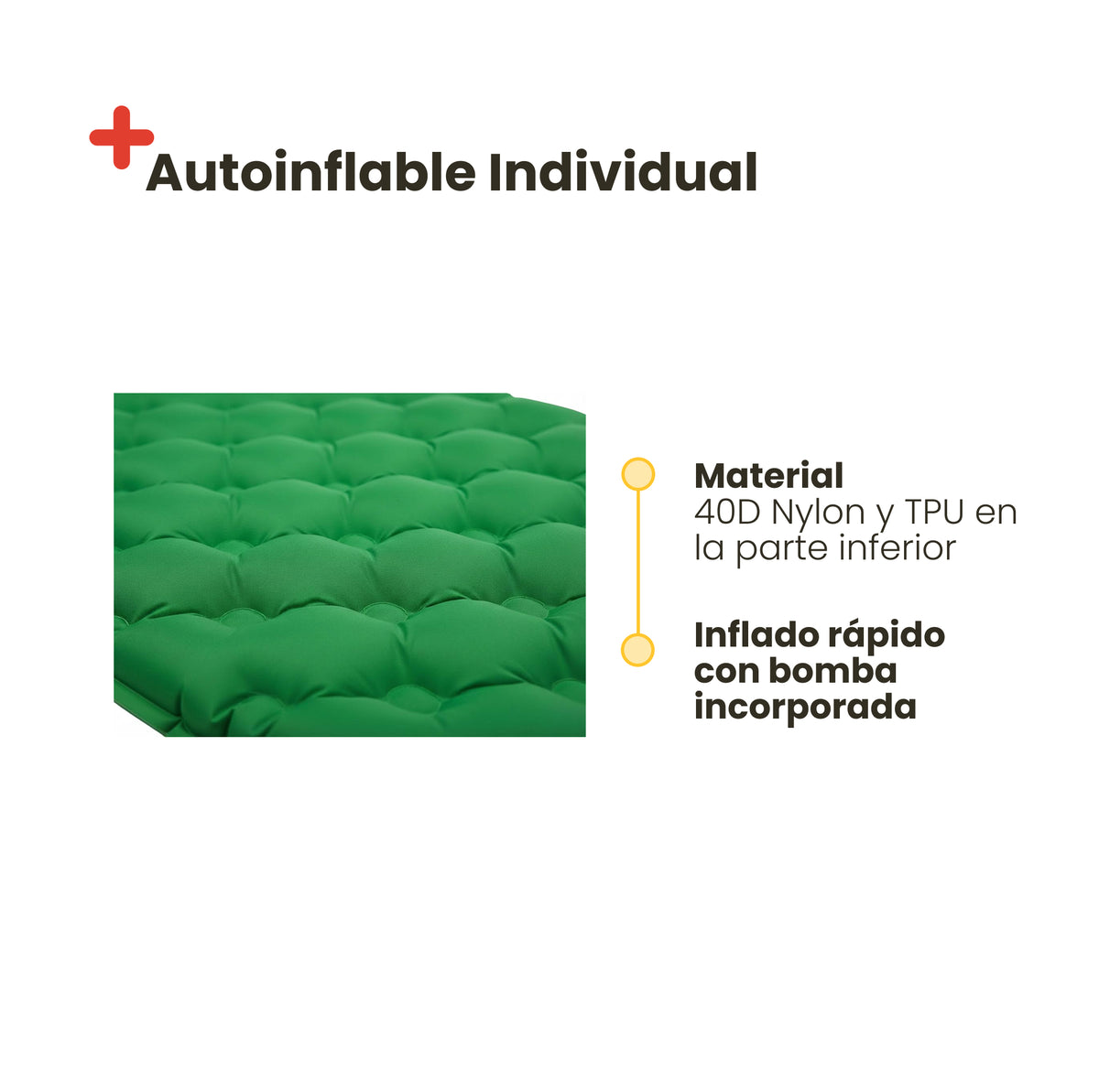 Colchón auto-inflable individual