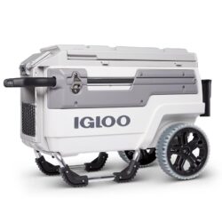 Nevera con ruedas y asa telescópica especial para barcos de la marca Igloo