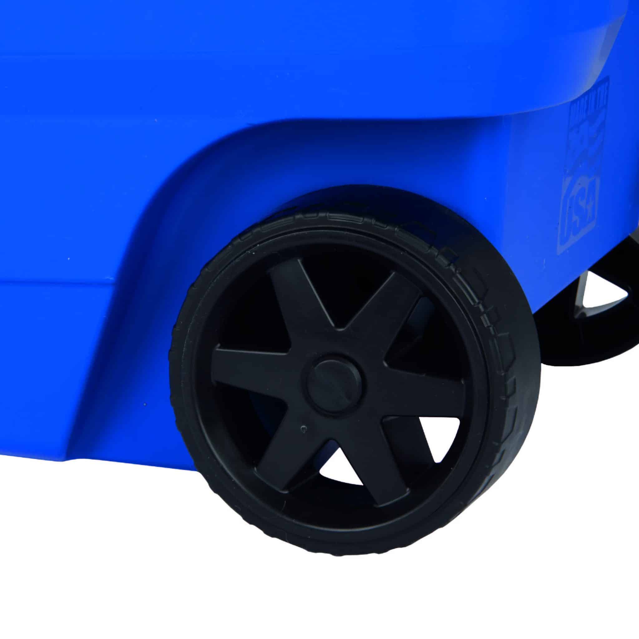 Nevera portátil con ruedas IGLOO WHEELIE COOL 38 azul rueda