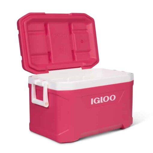 Nevera rígida de IGLOO Latitude 52 Pinkishred con capacidad de 49 litros color rosa