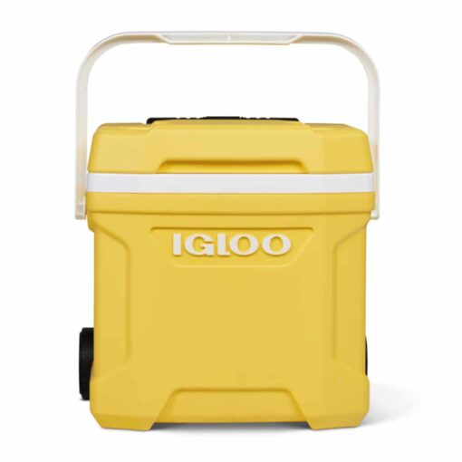 Nevera rígida con ruedas de IGLOO Latitude Roller 16 con capacidad de 15 litros amarilla