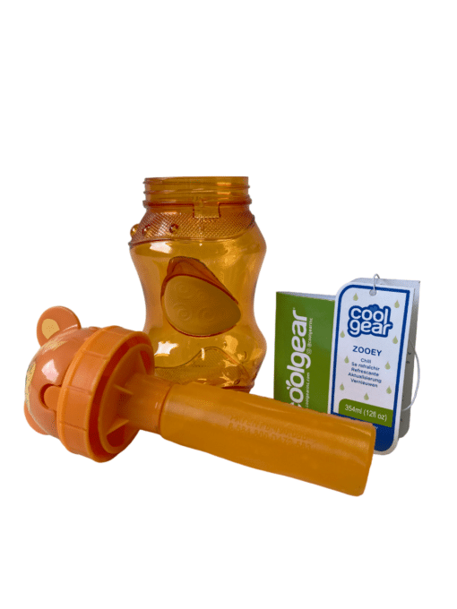 botella de agua para niños COOL GEAR forma de león color naranja