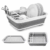 Fregadero plegable con tabla de cortar para camping